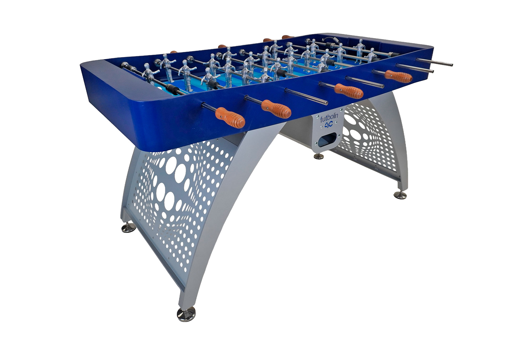 Futbolín AC004 Azul-Plata, base diseño balón